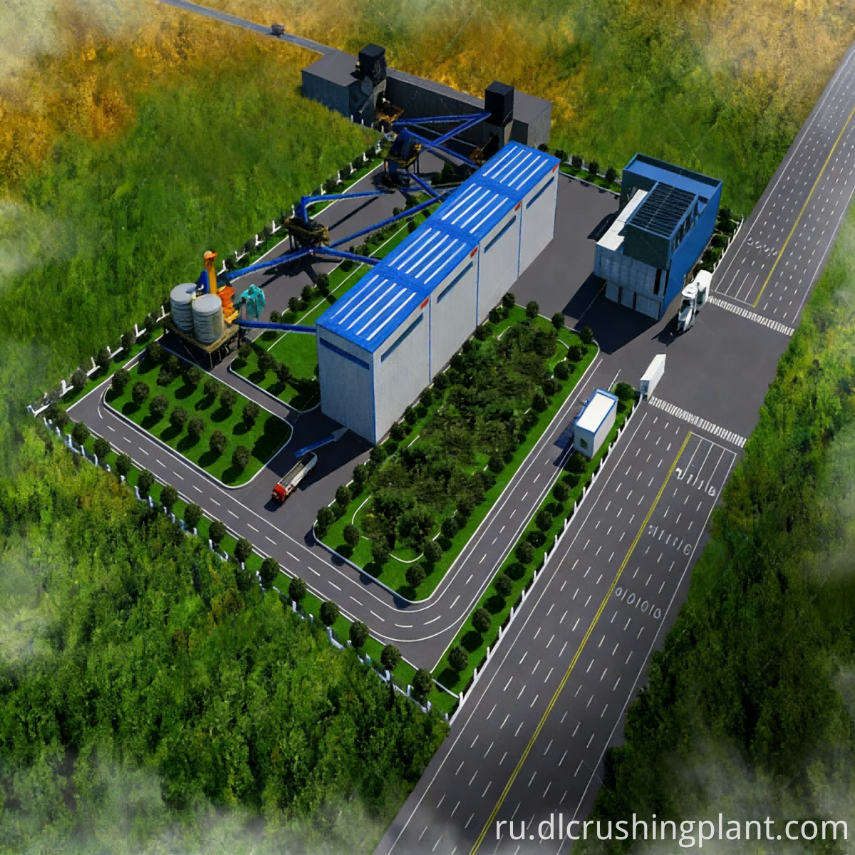 Портативная производственная линия для дробления камня Portable Stone Crushing Production Line
